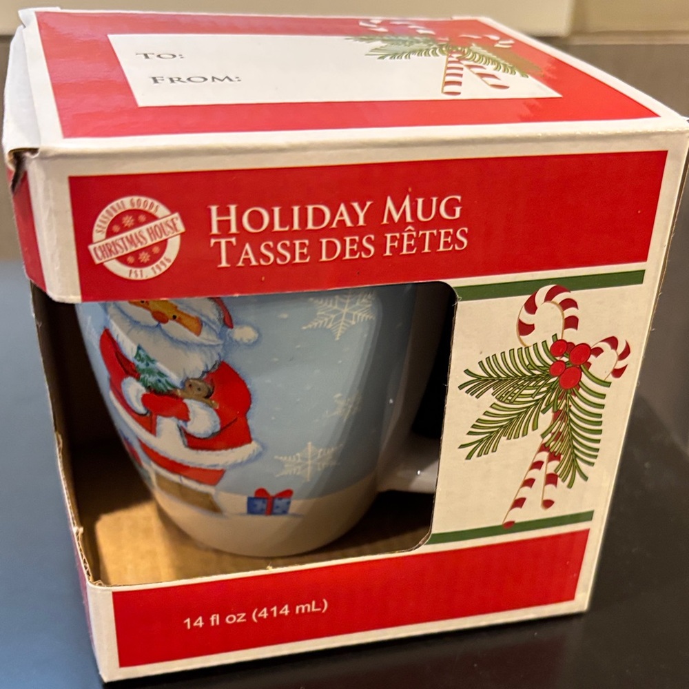Santa Mug - Light Blue